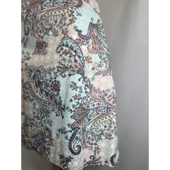 Talbots Women's Pastel Paisley Print Skirt - Size 10 - Picture 7 of 16